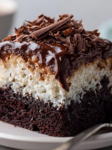 Mounds cake slice