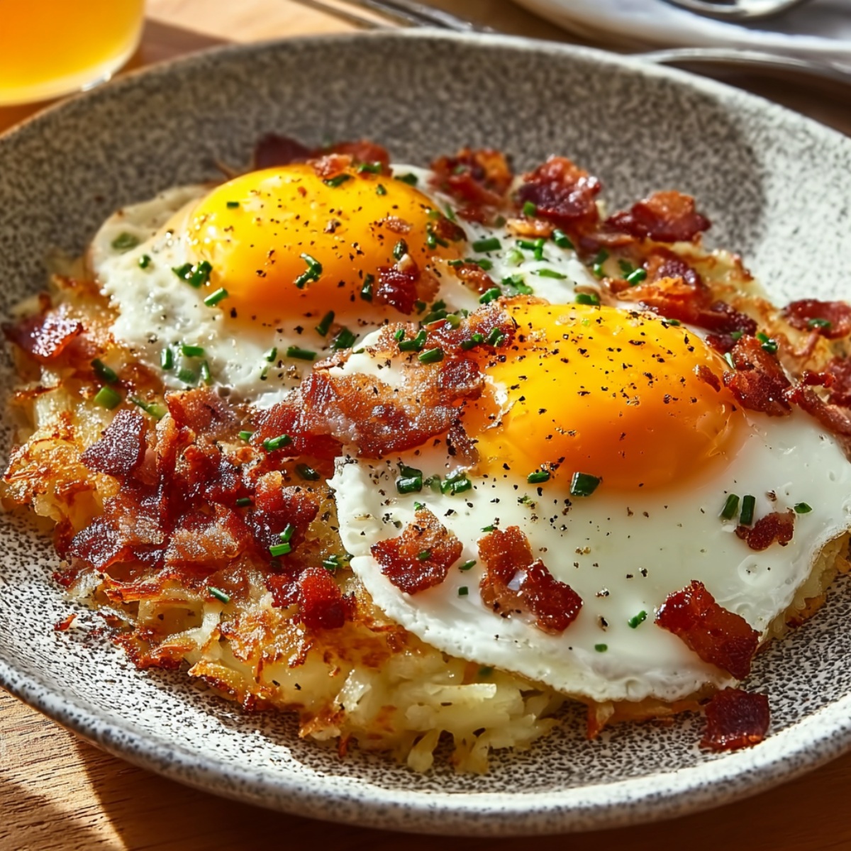 A close-up, eye-level shot of two halves of a golden-brown biscuit melt stacked on top of each other. The cut side reveals a generous filling of melted white cheese and whole pink shrimp, garnished with chopped fresh herbs.