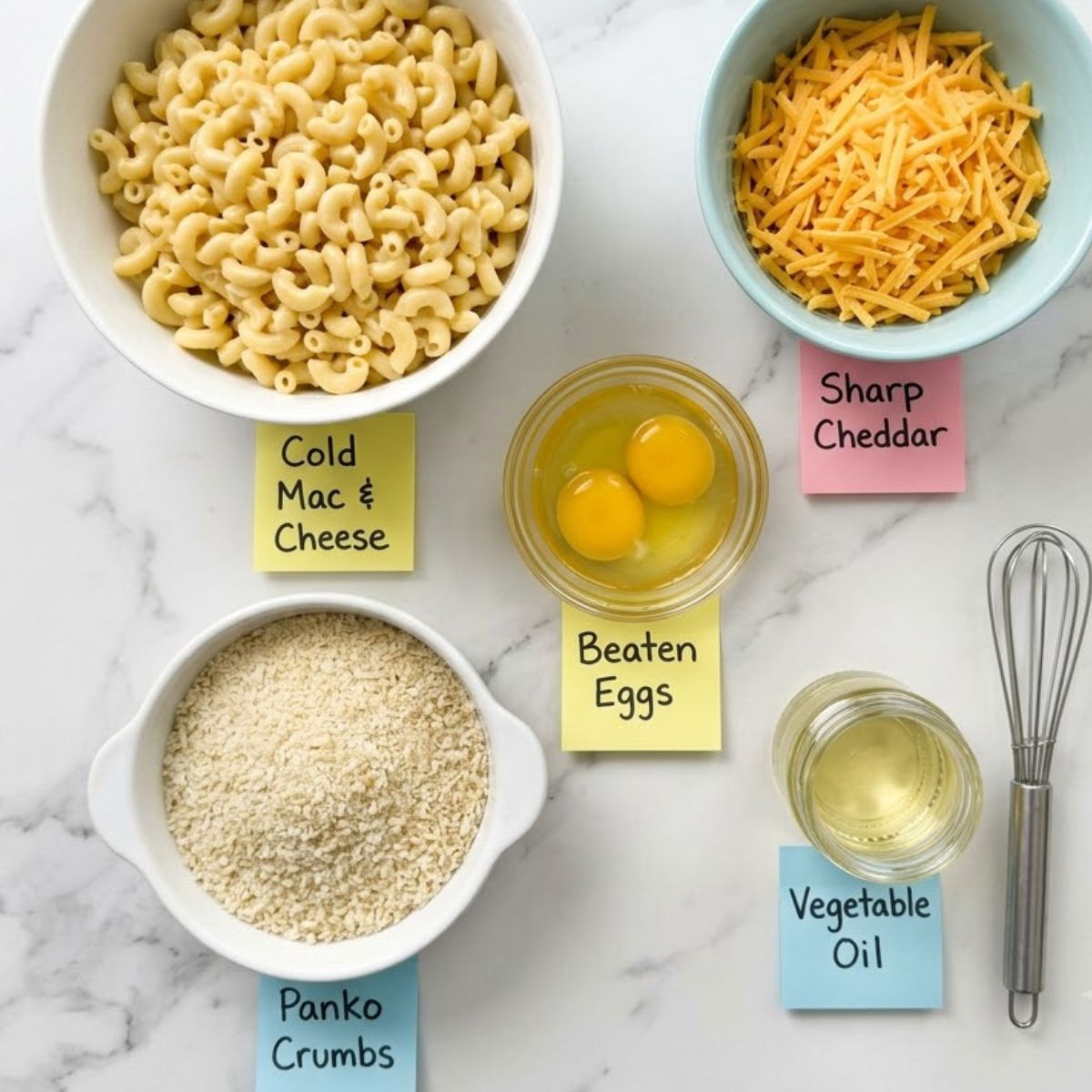 Fried Mac and Cheese Balls Ingredients Preparation