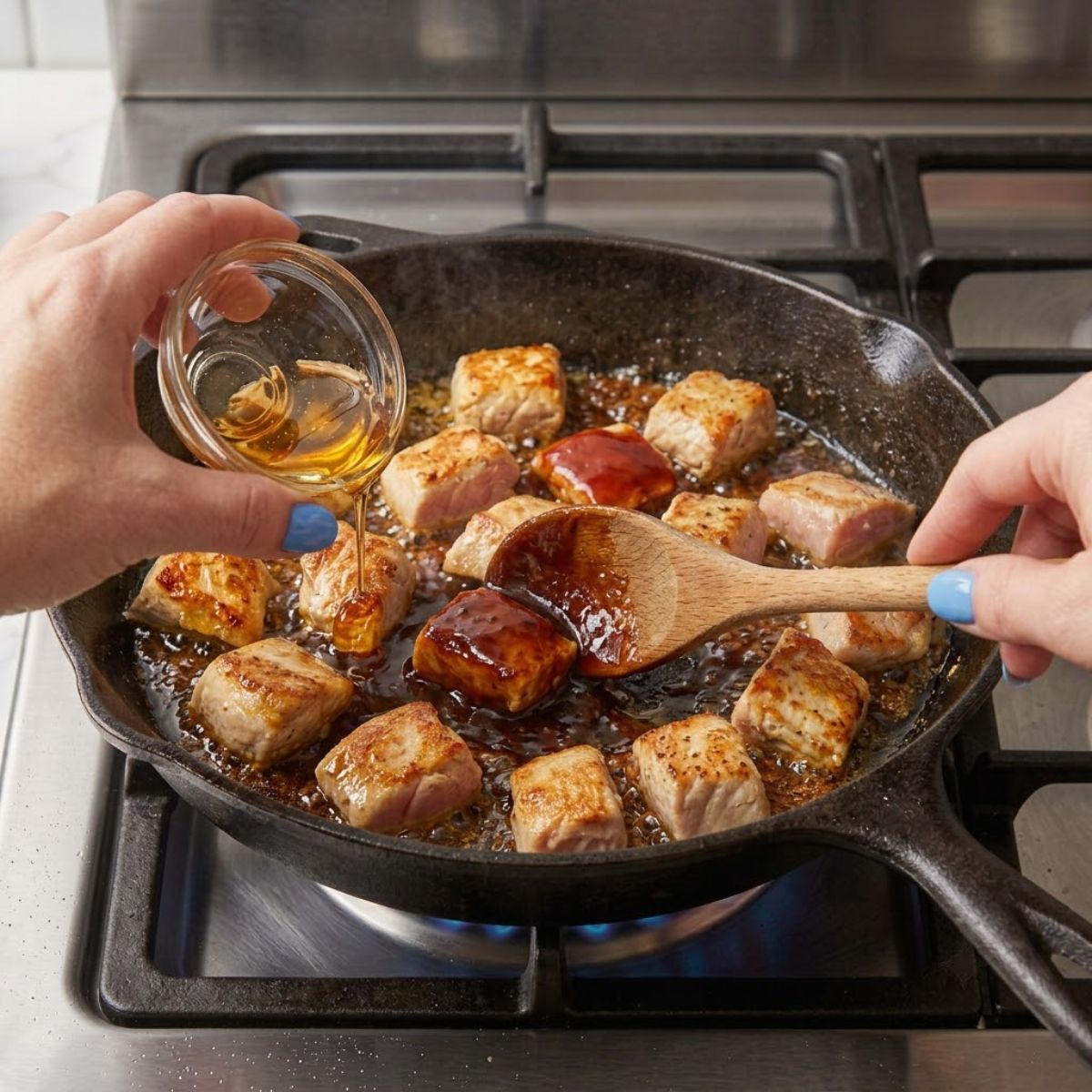 Honey BBQ Chicken Rice Mix Honey BBQ Glaze