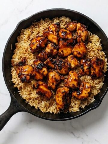 Honey BBQ Chicken Rice final Dish