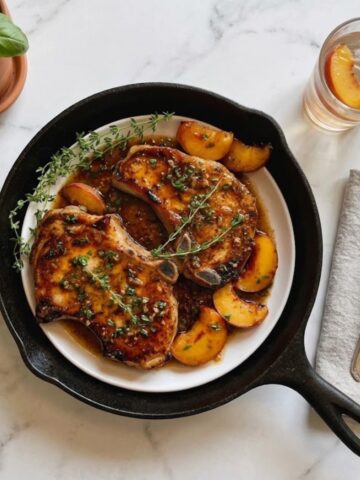 Peach Basil Glazed Pork Chops Ingredients 1