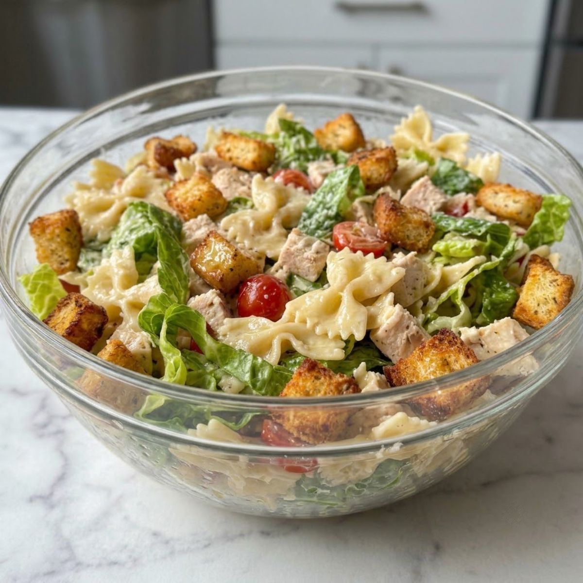 Chicken Caesar Pasta Salad Final Toss 1