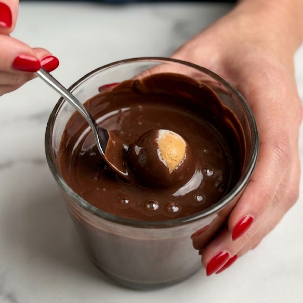 Frozen peanut butter Greek yogurt bites Dip Chocolate Alt