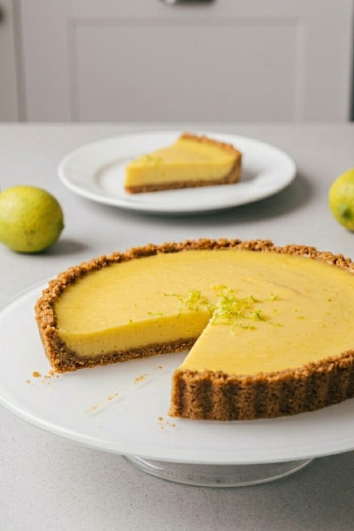 Italian Lemon Custard Cake Final Dish