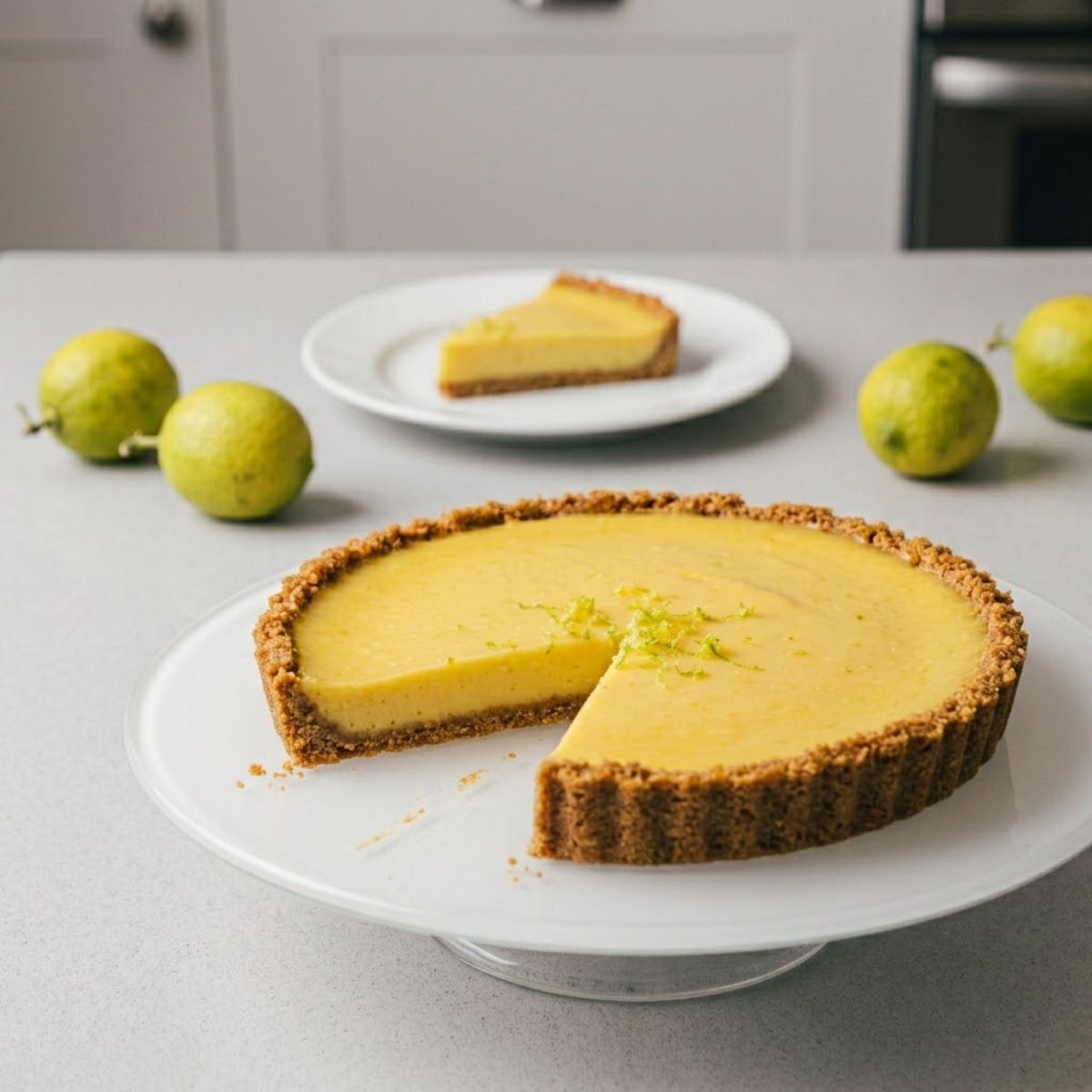 Italian Lemon Custard Cake Final Dish